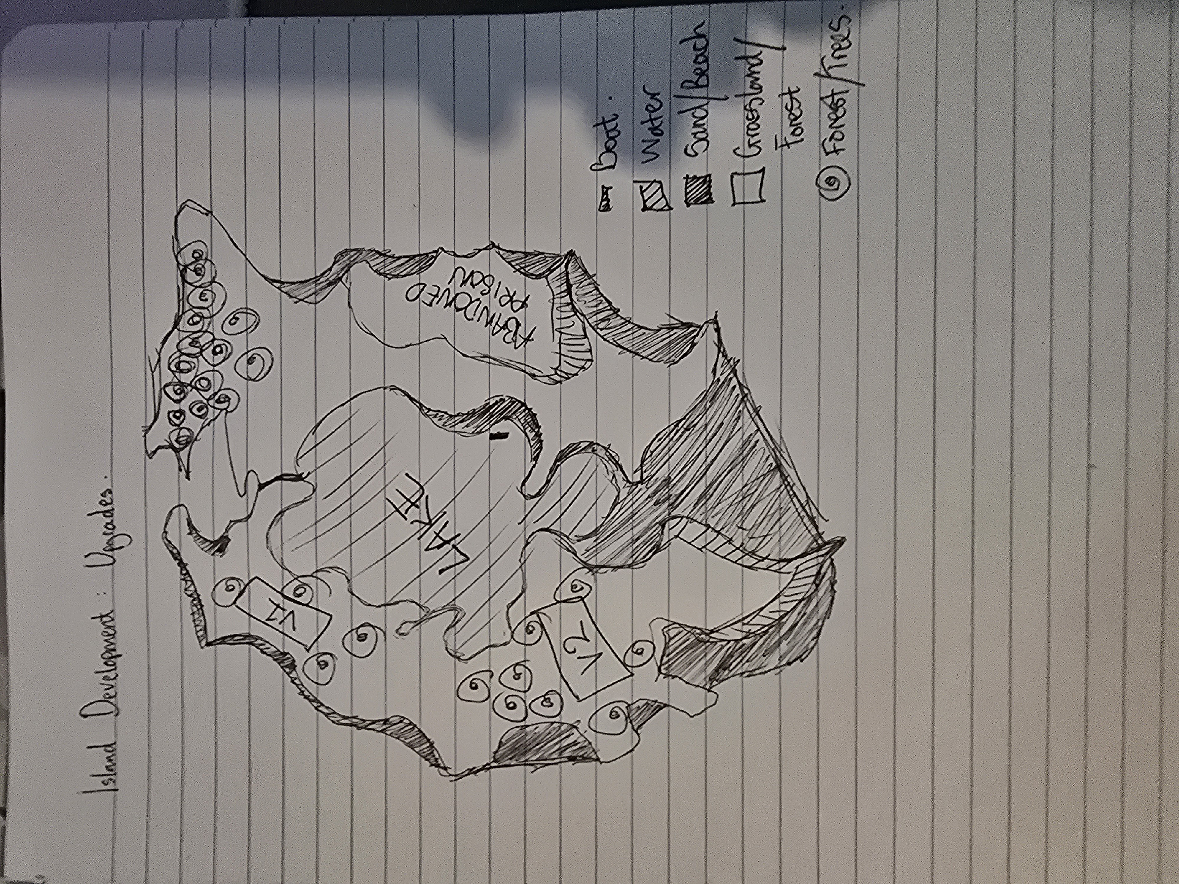 Hand-drawn map concept